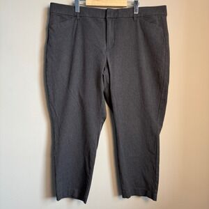 Old Navy High Rise Pixie Skinny Ankle Pants Dark Gray Size 22 Stretch Office